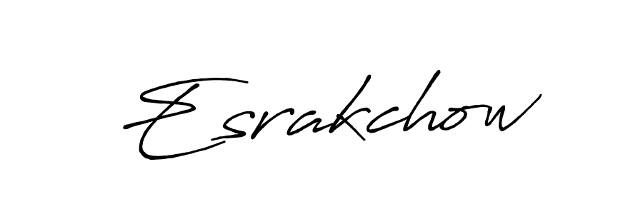 Antro_Vectra_Bolder is a professional signature style that is perfect for those who want to add a touch of class to their signature. It is also a great choice for those who want to make their signature more unique. Get Esrakchow name to fancy signature for free. Esrakchow signature style 7 images and pictures png