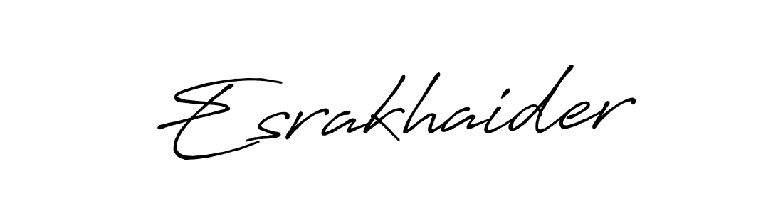 Esrakhaider stylish signature style. Best Handwritten Sign (Antro_Vectra_Bolder) for my name. Handwritten Signature Collection Ideas for my name Esrakhaider. Esrakhaider signature style 7 images and pictures png