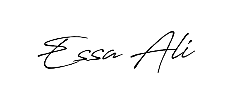 How to make Essa Ali name signature. Use Antro_Vectra_Bolder style for creating short signs online. This is the latest handwritten sign. Essa Ali signature style 7 images and pictures png