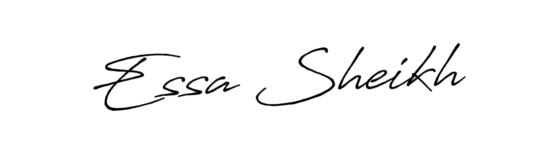 This is the best signature style for the Essa Sheikh name. Also you like these signature font (Antro_Vectra_Bolder). Mix name signature. Essa Sheikh signature style 7 images and pictures png