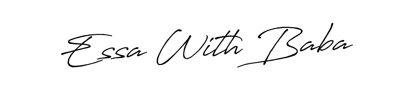 You can use this online signature creator to create a handwritten signature for the name Essa With Baba. This is the best online autograph maker. Essa With Baba signature style 7 images and pictures png