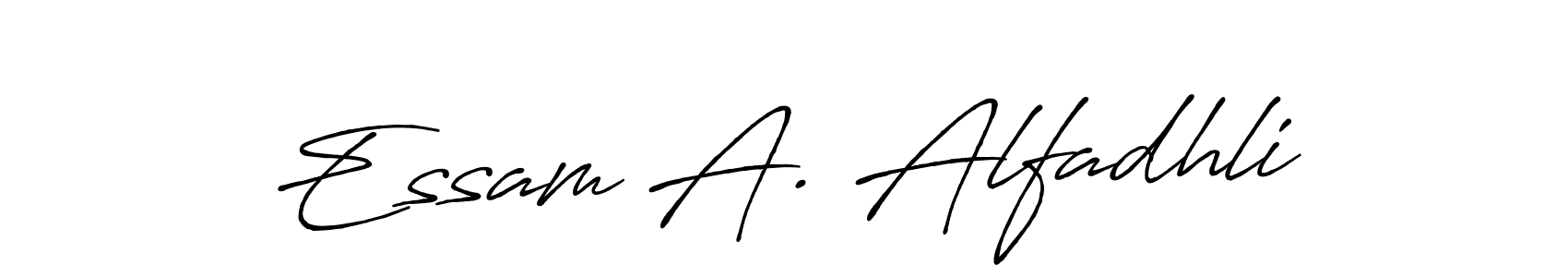Essam A. Alfadhli stylish signature style. Best Handwritten Sign (Antro_Vectra_Bolder) for my name. Handwritten Signature Collection Ideas for my name Essam A. Alfadhli. Essam A. Alfadhli signature style 7 images and pictures png