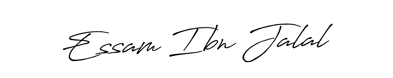 Use a signature maker to create a handwritten signature online. With this signature software, you can design (Antro_Vectra_Bolder) your own signature for name Essam Ibn Jalal. Essam Ibn Jalal signature style 7 images and pictures png
