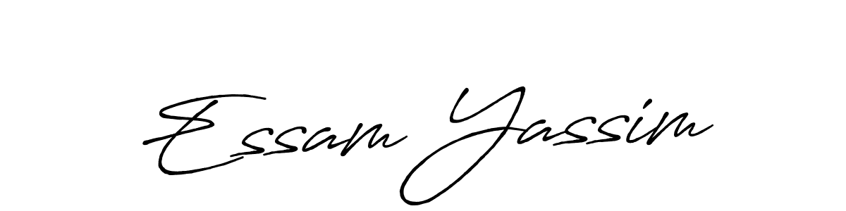 You should practise on your own different ways (Antro_Vectra_Bolder) to write your name (Essam Yassim) in signature. don't let someone else do it for you. Essam Yassim signature style 7 images and pictures png