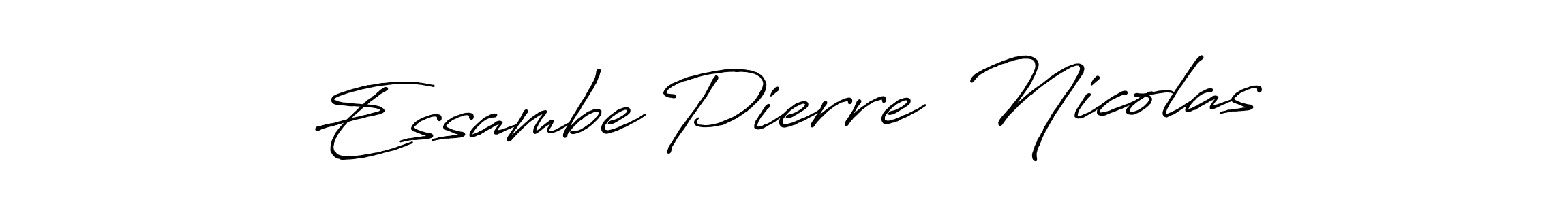 Create a beautiful signature design for name Essambe Pierre  Nicolas. With this signature (Antro_Vectra_Bolder) fonts, you can make a handwritten signature for free. Essambe Pierre  Nicolas signature style 7 images and pictures png