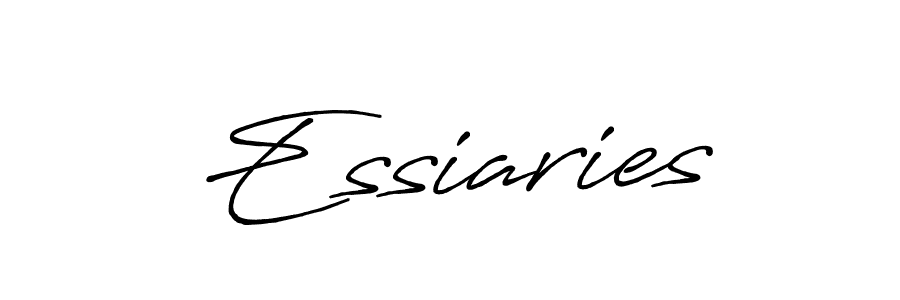 if you are searching for the best signature style for your name Essiaries. so please give up your signature search. here we have designed multiple signature styles  using Antro_Vectra_Bolder. Essiaries signature style 7 images and pictures png