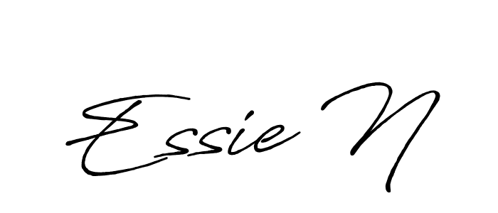 Also You can easily find your signature by using the search form. We will create Essie N name handwritten signature images for you free of cost using Antro_Vectra_Bolder sign style. Essie N signature style 7 images and pictures png