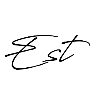 It looks lik you need a new signature style for name Est. Design unique handwritten (Antro_Vectra_Bolder) signature with our free signature maker in just a few clicks. Est signature style 7 images and pictures png