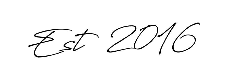 This is the best signature style for the Est  2016 name. Also you like these signature font (Antro_Vectra_Bolder). Mix name signature. Est  2016 signature style 7 images and pictures png