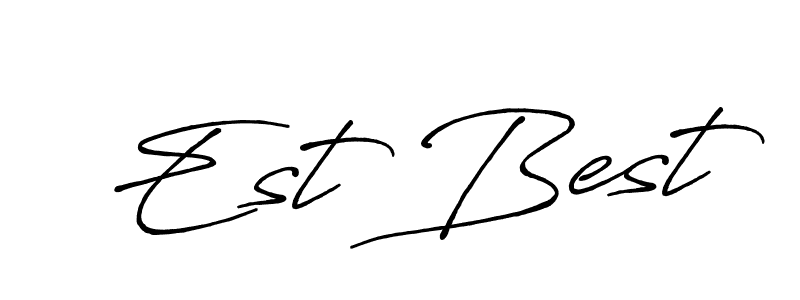 Also You can easily find your signature by using the search form. We will create Est Best name handwritten signature images for you free of cost using Antro_Vectra_Bolder sign style. Est Best signature style 7 images and pictures png