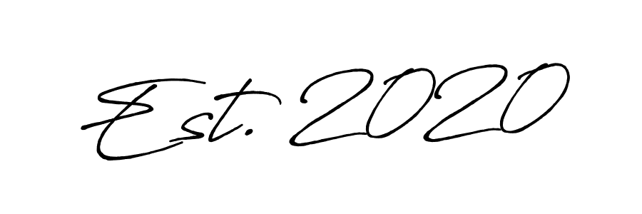 Est. 2020 stylish signature style. Best Handwritten Sign (Antro_Vectra_Bolder) for my name. Handwritten Signature Collection Ideas for my name Est. 2020. Est. 2020 signature style 7 images and pictures png