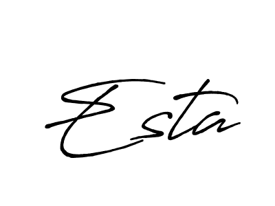 This is the best signature style for the Esta name. Also you like these signature font (Antro_Vectra_Bolder). Mix name signature. Esta signature style 7 images and pictures png