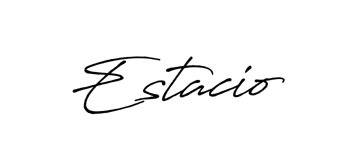 Also You can easily find your signature by using the search form. We will create Estacio name handwritten signature images for you free of cost using Antro_Vectra_Bolder sign style. Estacio signature style 7 images and pictures png