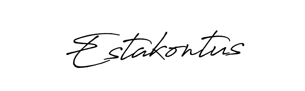 Make a beautiful signature design for name Estakontus. With this signature (Antro_Vectra_Bolder) style, you can create a handwritten signature for free. Estakontus signature style 7 images and pictures png