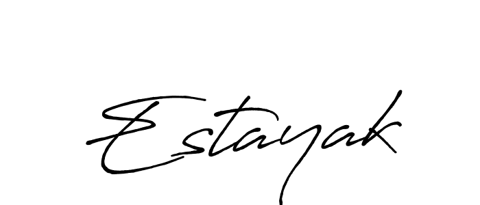 The best way (Antro_Vectra_Bolder) to make a short signature is to pick only two or three words in your name. The name Estayak include a total of six letters. For converting this name. Estayak signature style 7 images and pictures png