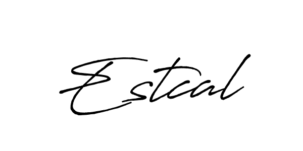 How to make Estcal name signature. Use Antro_Vectra_Bolder style for creating short signs online. This is the latest handwritten sign. Estcal signature style 7 images and pictures png