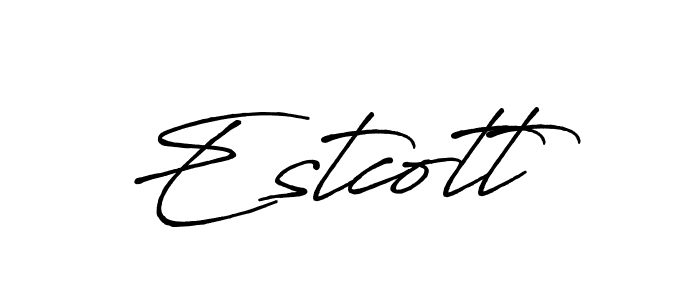 Make a beautiful signature design for name Estcott. With this signature (Antro_Vectra_Bolder) style, you can create a handwritten signature for free. Estcott signature style 7 images and pictures png