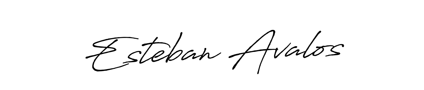 Use a signature maker to create a handwritten signature online. With this signature software, you can design (Antro_Vectra_Bolder) your own signature for name Esteban Avalos. Esteban Avalos signature style 7 images and pictures png
