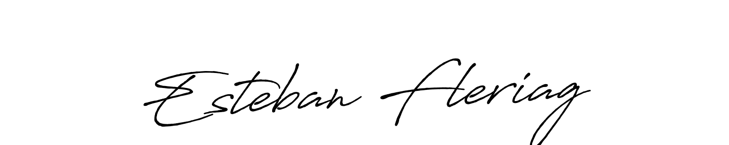 Esteban Fleriag stylish signature style. Best Handwritten Sign (Antro_Vectra_Bolder) for my name. Handwritten Signature Collection Ideas for my name Esteban Fleriag. Esteban Fleriag signature style 7 images and pictures png