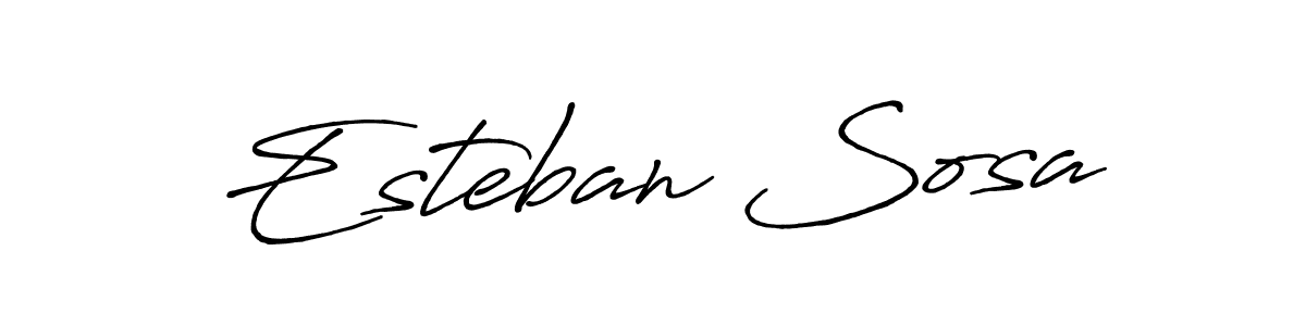 Make a beautiful signature design for name Esteban Sosa. With this signature (Antro_Vectra_Bolder) style, you can create a handwritten signature for free. Esteban Sosa signature style 7 images and pictures png