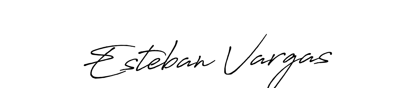 The best way (Antro_Vectra_Bolder) to make a short signature is to pick only two or three words in your name. The name Esteban Vargas include a total of six letters. For converting this name. Esteban Vargas signature style 7 images and pictures png