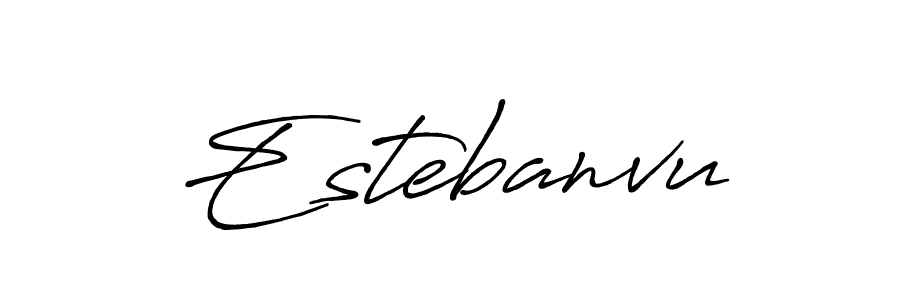 Also we have Estebanvu name is the best signature style. Create professional handwritten signature collection using Antro_Vectra_Bolder autograph style. Estebanvu signature style 7 images and pictures png