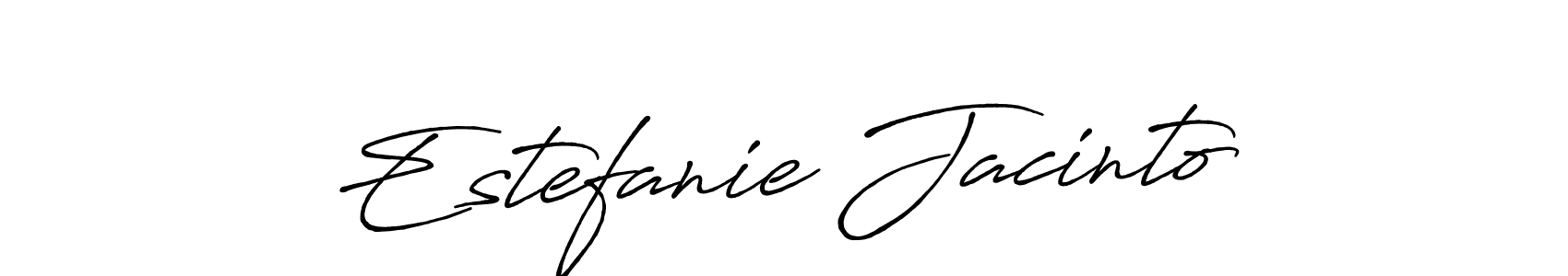 How to make Estefanie Jacinto name signature. Use Antro_Vectra_Bolder style for creating short signs online. This is the latest handwritten sign. Estefanie Jacinto signature style 7 images and pictures png