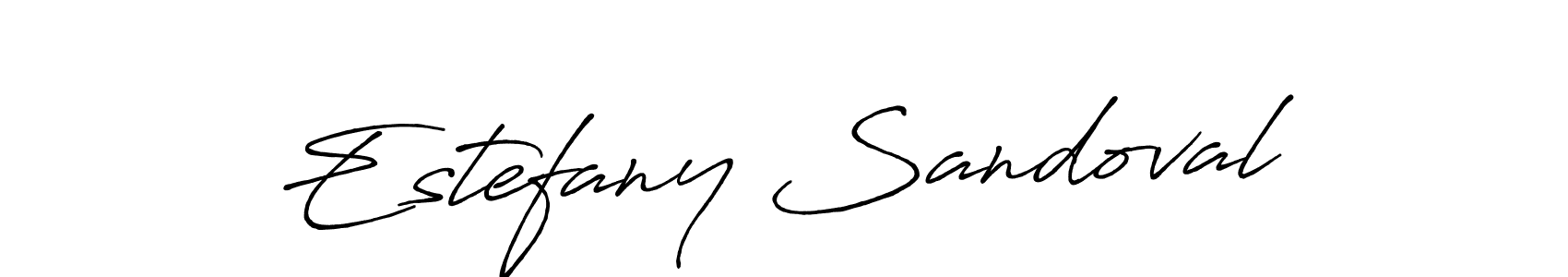 Make a beautiful signature design for name Estefany Sandoval. With this signature (Antro_Vectra_Bolder) style, you can create a handwritten signature for free. Estefany Sandoval signature style 7 images and pictures png