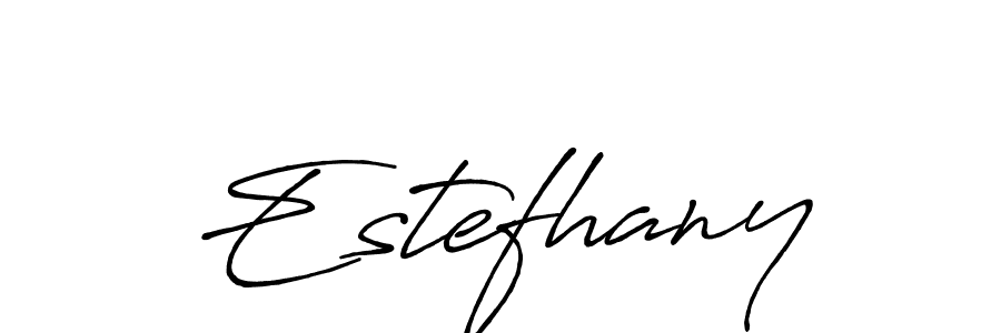 Estefhany stylish signature style. Best Handwritten Sign (Antro_Vectra_Bolder) for my name. Handwritten Signature Collection Ideas for my name Estefhany. Estefhany signature style 7 images and pictures png
