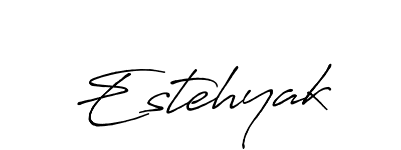 Design your own signature with our free online signature maker. With this signature software, you can create a handwritten (Antro_Vectra_Bolder) signature for name Estehyak. Estehyak signature style 7 images and pictures png