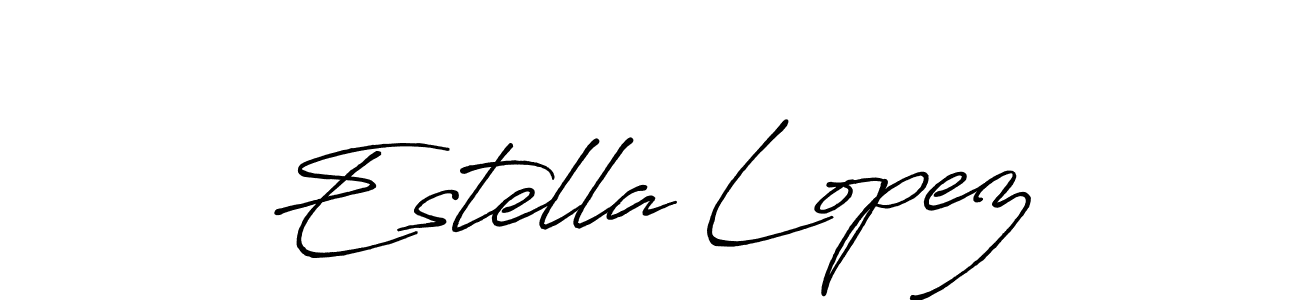 Use a signature maker to create a handwritten signature online. With this signature software, you can design (Antro_Vectra_Bolder) your own signature for name Estella Lopez. Estella Lopez signature style 7 images and pictures png