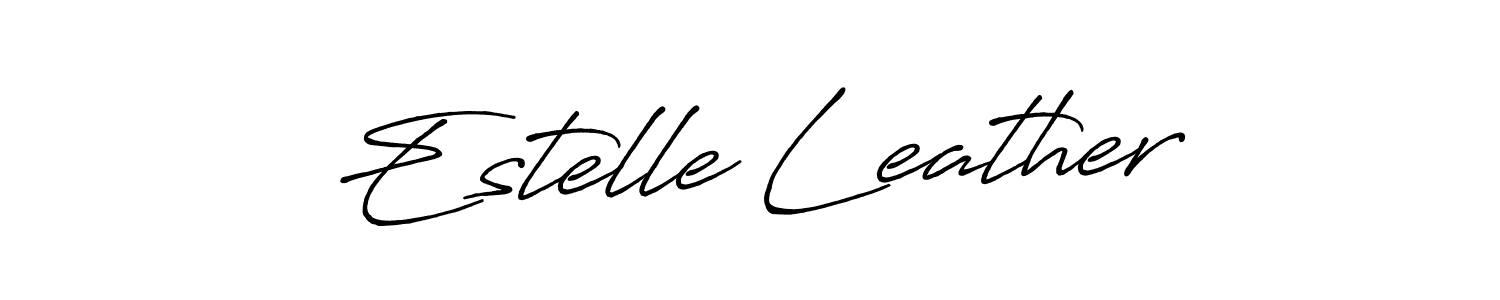 Make a beautiful signature design for name Estelle Leather. With this signature (Antro_Vectra_Bolder) style, you can create a handwritten signature for free. Estelle Leather signature style 7 images and pictures png