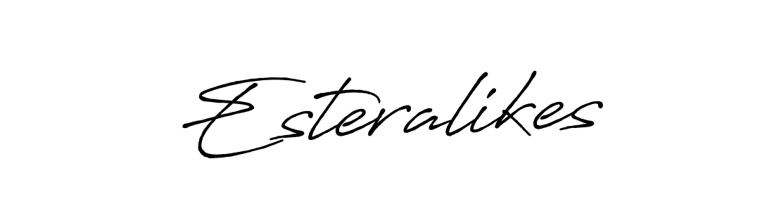 It looks lik you need a new signature style for name Esteralikes. Design unique handwritten (Antro_Vectra_Bolder) signature with our free signature maker in just a few clicks. Esteralikes signature style 7 images and pictures png