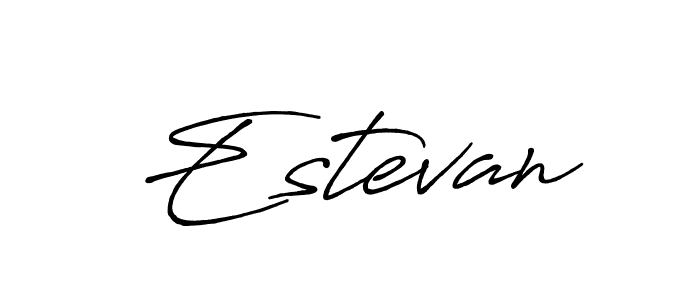 Use a signature maker to create a handwritten signature online. With this signature software, you can design (Antro_Vectra_Bolder) your own signature for name Estevan. Estevan signature style 7 images and pictures png