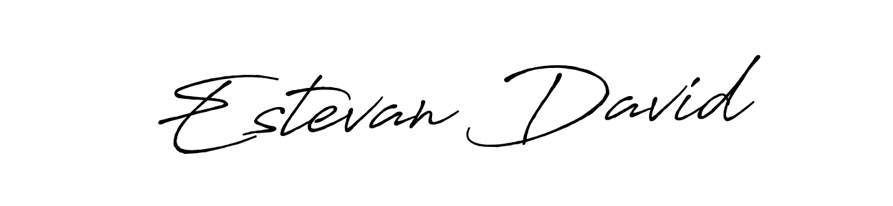 if you are searching for the best signature style for your name Estevan David. so please give up your signature search. here we have designed multiple signature styles  using Antro_Vectra_Bolder. Estevan David signature style 7 images and pictures png