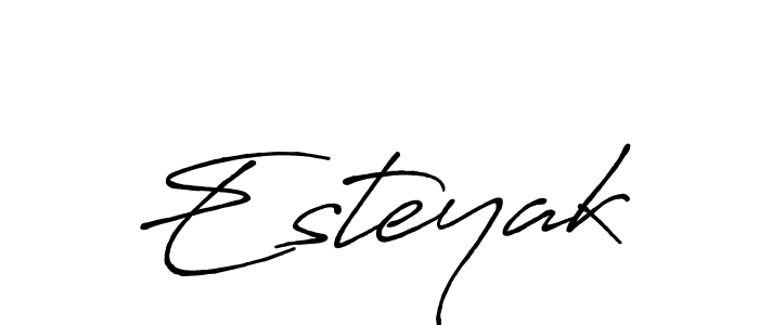 Also we have Esteyak name is the best signature style. Create professional handwritten signature collection using Antro_Vectra_Bolder autograph style. Esteyak signature style 7 images and pictures png