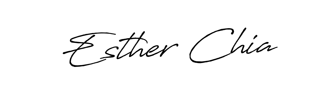 You should practise on your own different ways (Antro_Vectra_Bolder) to write your name (Esther Chia) in signature. don't let someone else do it for you. Esther Chia signature style 7 images and pictures png