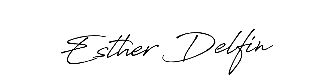Make a beautiful signature design for name Esther Delfin. With this signature (Antro_Vectra_Bolder) style, you can create a handwritten signature for free. Esther Delfin signature style 7 images and pictures png