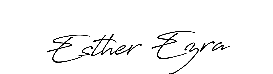 How to make Esther Ezra name signature. Use Antro_Vectra_Bolder style for creating short signs online. This is the latest handwritten sign. Esther Ezra signature style 7 images and pictures png