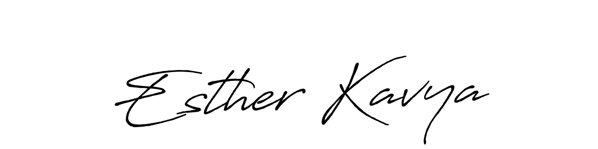 You should practise on your own different ways (Antro_Vectra_Bolder) to write your name (Esther Kavya) in signature. don't let someone else do it for you. Esther Kavya signature style 7 images and pictures png
