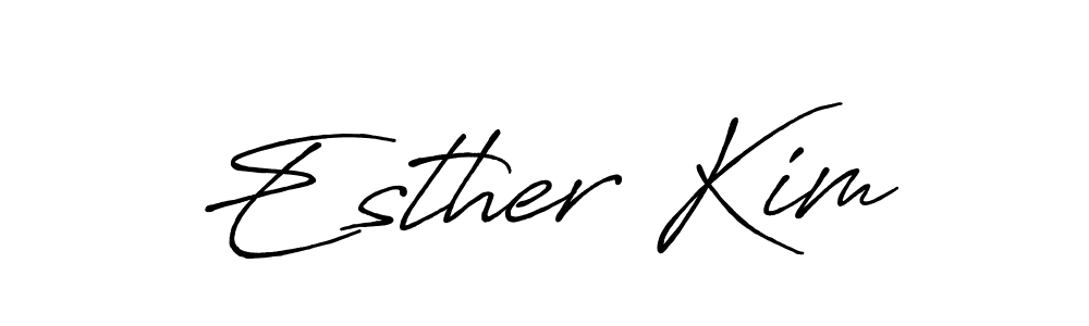 if you are searching for the best signature style for your name Esther Kim. so please give up your signature search. here we have designed multiple signature styles  using Antro_Vectra_Bolder. Esther Kim signature style 7 images and pictures png