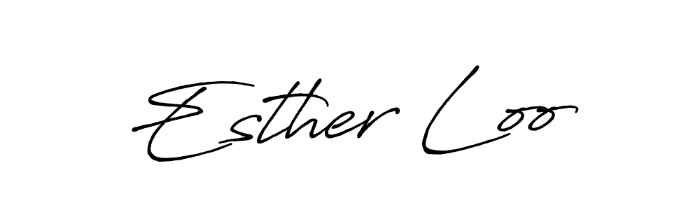 Esther Loo stylish signature style. Best Handwritten Sign (Antro_Vectra_Bolder) for my name. Handwritten Signature Collection Ideas for my name Esther Loo. Esther Loo signature style 7 images and pictures png