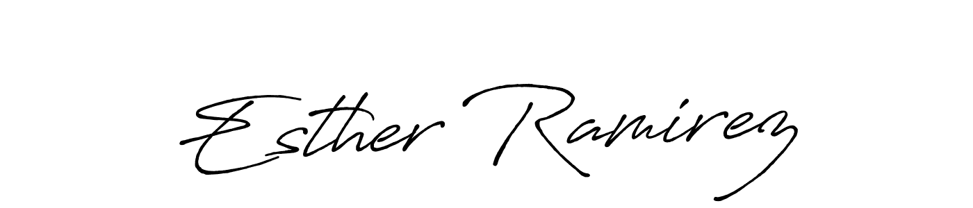 Design your own signature with our free online signature maker. With this signature software, you can create a handwritten (Antro_Vectra_Bolder) signature for name Esther Ramirez. Esther Ramirez signature style 7 images and pictures png