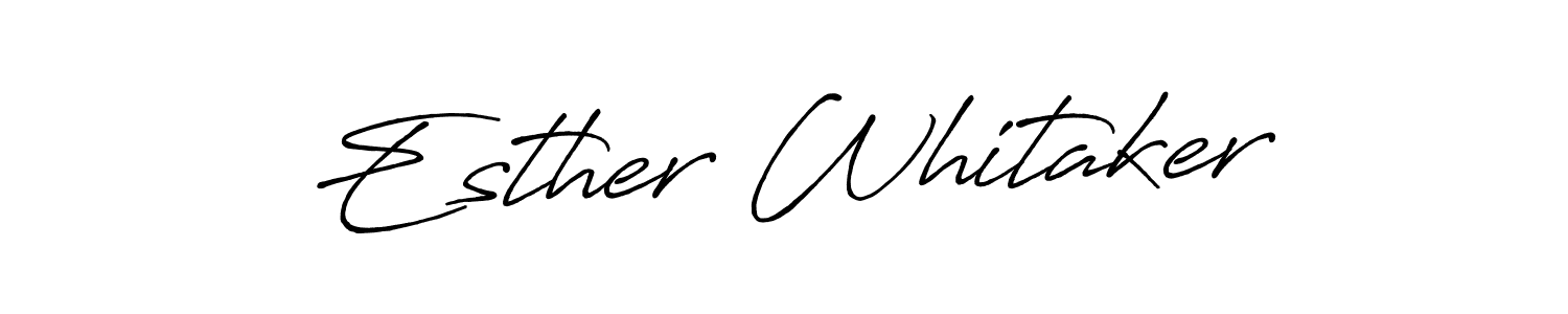 Also You can easily find your signature by using the search form. We will create Esther Whitaker name handwritten signature images for you free of cost using Antro_Vectra_Bolder sign style. Esther Whitaker signature style 7 images and pictures png