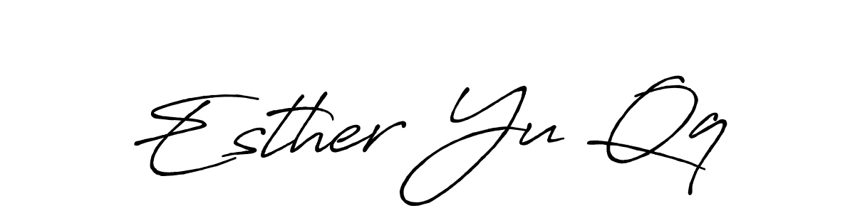 Esther Yu Qq stylish signature style. Best Handwritten Sign (Antro_Vectra_Bolder) for my name. Handwritten Signature Collection Ideas for my name Esther Yu Qq. Esther Yu Qq signature style 7 images and pictures png