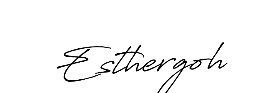 How to make Esthergoh name signature. Use Antro_Vectra_Bolder style for creating short signs online. This is the latest handwritten sign. Esthergoh signature style 7 images and pictures png