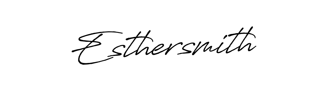 Make a beautiful signature design for name Esthersmith. With this signature (Antro_Vectra_Bolder) style, you can create a handwritten signature for free. Esthersmith signature style 7 images and pictures png
