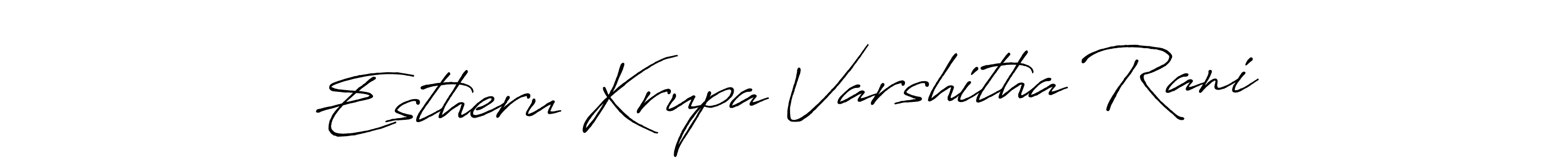 See photos of Estheru Krupa Varshitha Rani official signature by Spectra . Check more albums & portfolios. Read reviews & check more about Antro_Vectra_Bolder font. Estheru Krupa Varshitha Rani signature style 7 images and pictures png