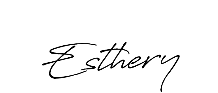 Design your own signature with our free online signature maker. With this signature software, you can create a handwritten (Antro_Vectra_Bolder) signature for name Esthery. Esthery signature style 7 images and pictures png