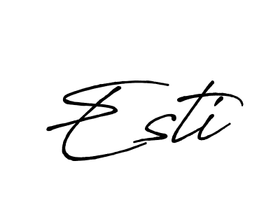 Create a beautiful signature design for name Esti. With this signature (Antro_Vectra_Bolder) fonts, you can make a handwritten signature for free. Esti signature style 7 images and pictures png